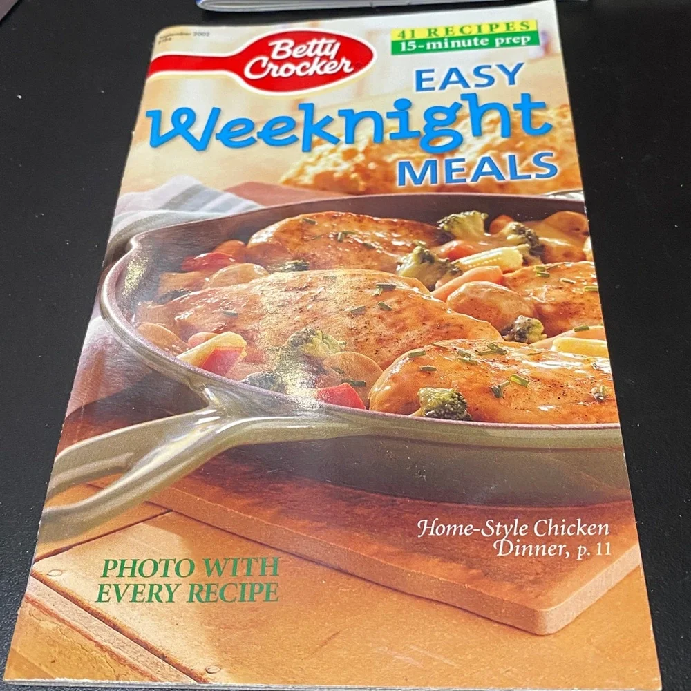 Four vintage Betty Crocker magazine cookbooks plus one bonus copy